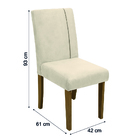 Conjunto De Mesa Sala De Jantar Atenas Com 4 Cadeiras Carvalh