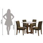 Conjunto De Mesa Sala De Jantar Athenas 0,90m 4 Cadeiras Trie