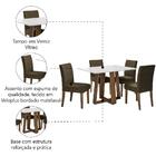 Conjunto De Mesa Sala De Jantar Athenas 4 Cadeiras 1,36m Cedr