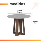 Conjunto De Mesa Sala De Jantar Athenas Redonda 1,03m 4 Cadei