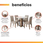 Conjunto De Mesa Sala De Jantar Athenas Redonda 1,03m 4 Cadei