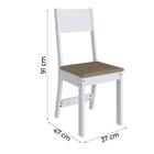 Conjunto De Mesa Sala De Jantar Carla Com 4 Cadeiras 1,08m Br