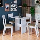 Conjunto De Mesa Sala De Jantar Carla Com 4 Cadeiras 1,08m Br