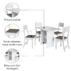 Conjunto De Mesa Sala De Jantar Carla Com 4 Cadeiras 1,08m Br
