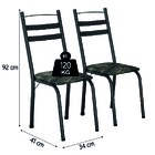 Conjunto De Mesa Sala De Jantar Com 4 Cadeiras Leia Tubular G