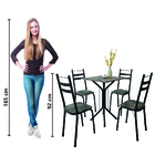 Conjunto De Mesa Sala De Jantar Com 4 Cadeiras Leia Tubular G
