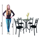Conjunto De Mesa Sala De Jantar Com 4 Cadeiras Leia Tubular G