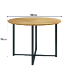 Conjunto De Mesa Sala De Jantar Com 4 Cadeiras Tampo Redondo