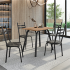 Conjunto De Mesa Sala De Jantar Com 4 Cadeiras Tubular Tampo