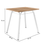 Conjunto De Mesa Sala De Jantar Com 4 Cadeiras Tubular Tampo