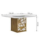 Conjunto De Mesa Sala De Jantar Com Tampo Giratório Ancara 1,