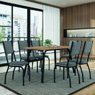 Conjunto De Mesa Sala De Jantar Diana Com 6 Cadeiras Tampo Ma