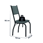 Conjunto De Mesa Sala De Jantar Diana Com 6 Cadeiras Tampo Ma