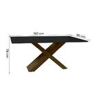 Conjunto De Mesa Sala De Jantar Dubai 1,60m Com 6 Cadeiras Pr