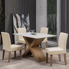 Conjunto De Mesa Sala De Jantar Dubai 4 Cadeiras Trieste 1,36