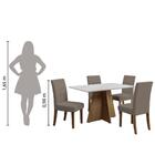 Conjunto De Mesa Sala De Jantar Dublin 1,36m 4 Cadeiras Dubai