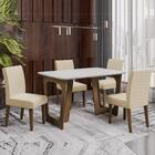 Conjunto De Mesa Sala De Jantar Jacarta 4 Cadeiras Creta 1,36