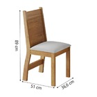 Conjunto De Mesa Sala De Jantar Lord Quadrada 0,90m 4 Cadeira