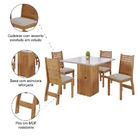 Conjunto De Mesa Sala De Jantar Lord Quadrada 0,90m 4 Cadeira