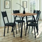 Conjunto De Mesa Sala De Jantar Lotus Com 4 Cadeiras Tampo Re
