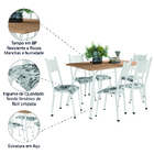 Conjunto De Mesa Sala De Jantar Lotus Com 6 Cadeiras Tampo Ma
