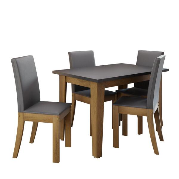 Conjunto De Mesa Sala De Jantar Miami Com 4 Cadeiras 1,20m Ci