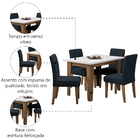 Conjunto De Mesa Sala De Jantar Miami Com 4 Cadeiras Trieste