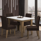 Conjunto De Mesa Sala De Jantar Miami Com 4 Cadeiras Trieste