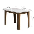 Conjunto De Mesa Sala De Jantar Miami Com 4 Cadeiras Trieste
