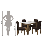 Conjunto De Mesa Sala De Jantar Miami Com 4 Cadeiras Trieste