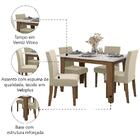 Conjunto De Mesa Sala De Jantar Miami Com 4 Cadeiras Trieste