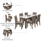 Conjunto De Mesa Sala De Jantar Miami Com 6 Cadeiras Trieste