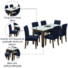 Conjunto De Mesa Sala De Jantar Miami Com 6 Cadeiras Trieste