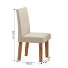 Conjunto De Mesa Sala De Jantar Pérola Com 4 Cadeiras 1,36m M