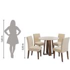 Conjunto De Mesa Sala De Jantar Redonda Athenas 4 Cadeiras Ce