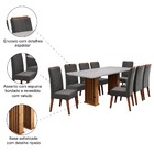 Conjunto De Mesa Sala De Jantar Ripada Tampo Com Vidro Mond 2