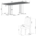 Conjunto De Mesa Sala De Jantar Ripada Tampo Com Vidro Mond 2