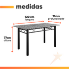Conjunto De Mesa Sala De Jantar Sara Com 4 Cadeiras Tubular G