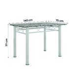 Conjunto De Mesa Sala De Jantar Sara Com 6 Cadeiras Tubular G