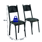 Conjunto De Mesa Sala De Jantar Sara Com 6 Cadeiras Tubular G