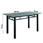 Conjunto De Mesa Sala De Jantar Sara Com 6 Cadeiras Tubular G