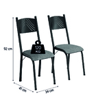 Conjunto De Mesa Sala De Jantar Sara Com 6 Cadeiras Tubular G