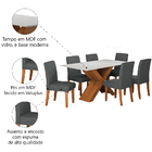 Conjunto De Mesa Sala De Jantar Tampo Com Vidro 1,60m Grécia