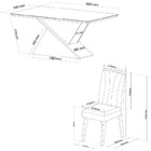 Conjunto De Mesa Sala De Jantar Tampo Com Vidro Engel 1,80m 6