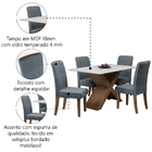 Conjunto De Mesa Sala De Jantar Tampo Com Vidro Grécia 4 Cade