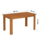 Conjunto De Mesa Sala De Jantar Violeta 1,36m Com 6 Cadeiras