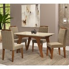 Conjunto De Mesa Selena 1,30cm Para Sala De Jantar Com 4 Cade