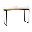 Conjunto De Mesa Stanford Amêndoa E Preta 120 Cm Com Cadeira