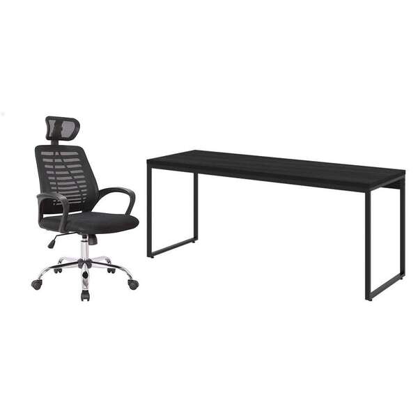 Conjunto De Mesa Studio 180 Cm Com Cadeira De Escritório Dire