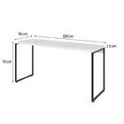 Conjunto De Mesa Studio Branca 150 Cm Com Cadeira De Escritór